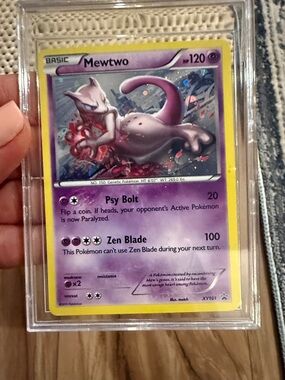 Pokemon Mewtwo Trading Card - Purple, Yellow